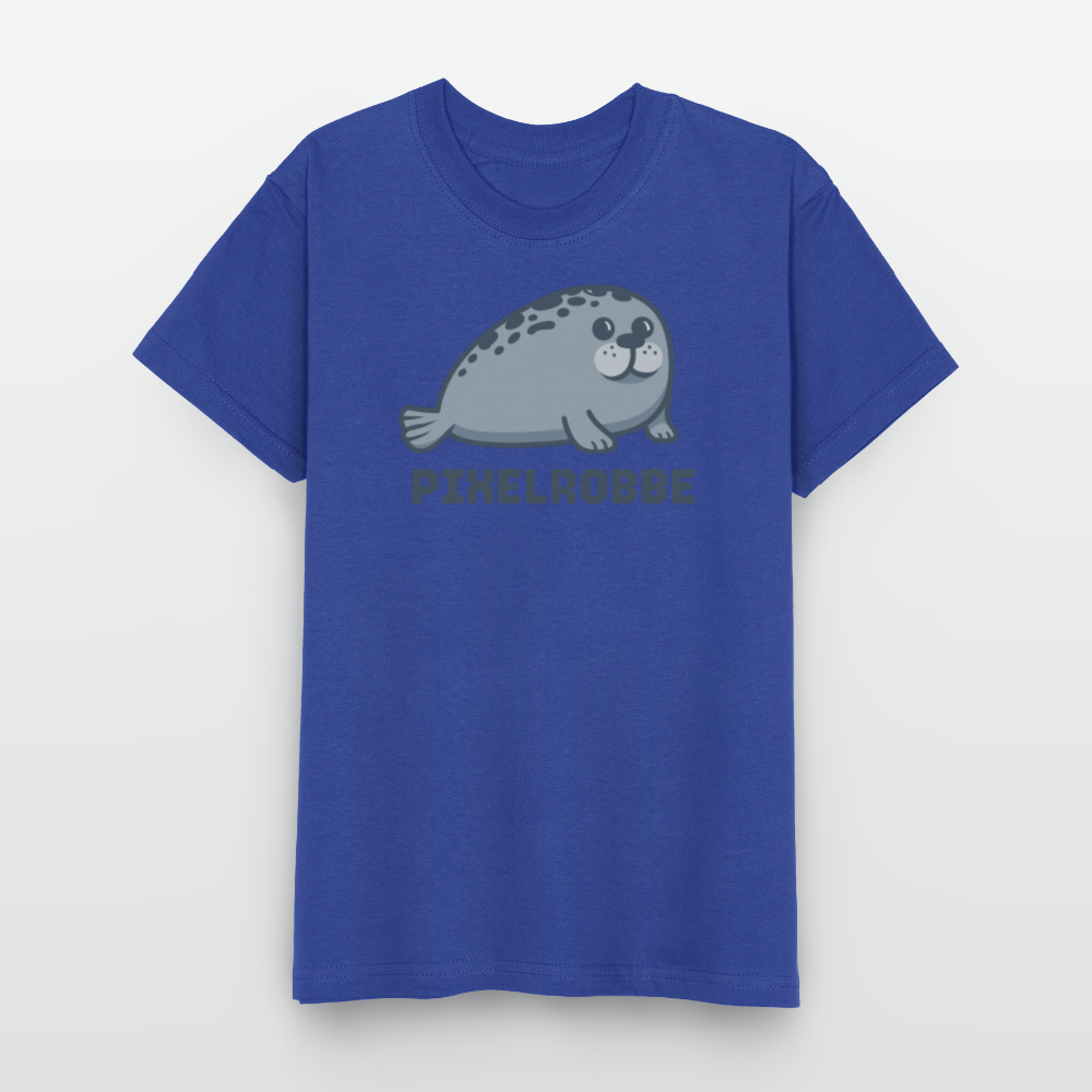 T-Shirt Pixelrobbe - Royalblau