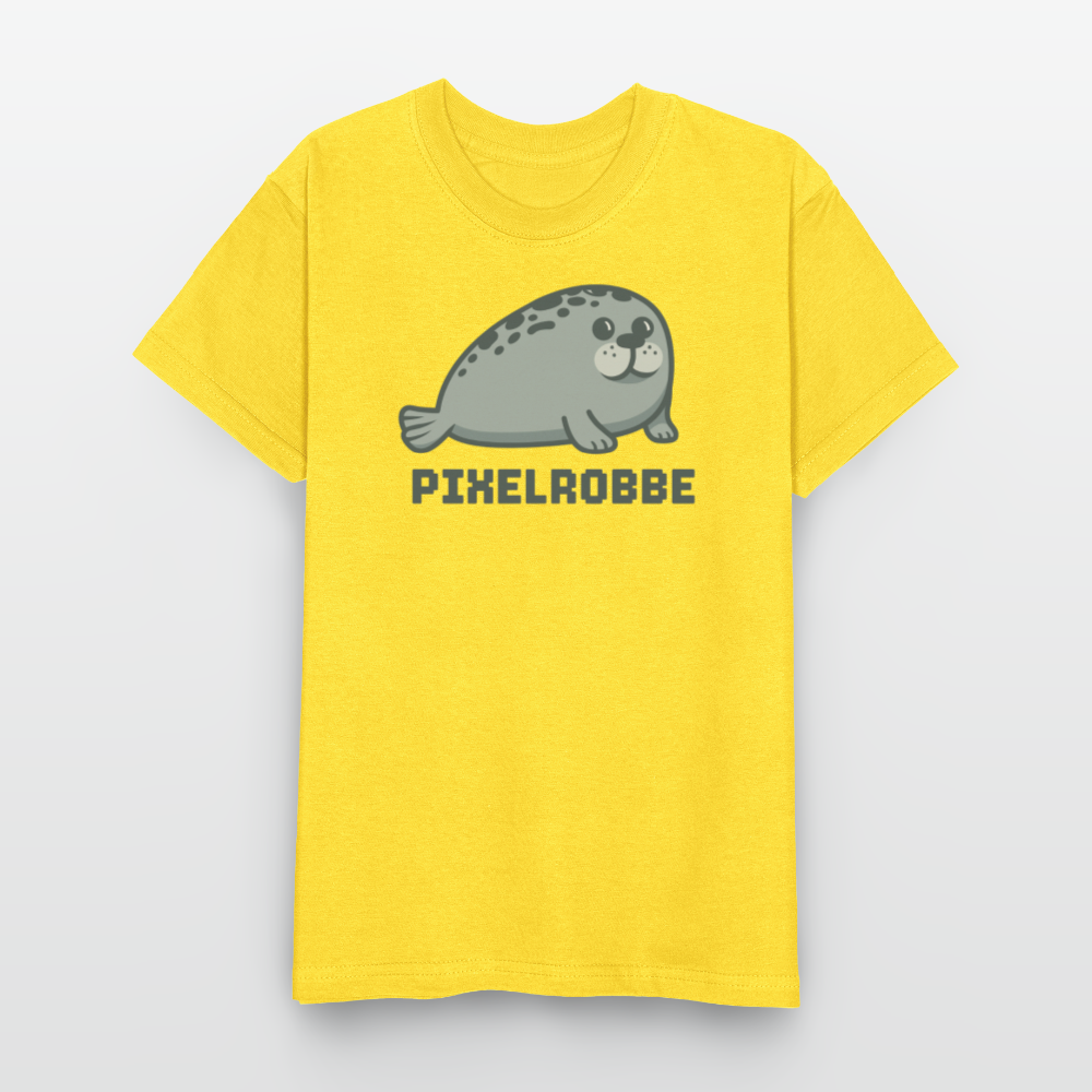 T-Shirt Pixelrobbe - Gelb