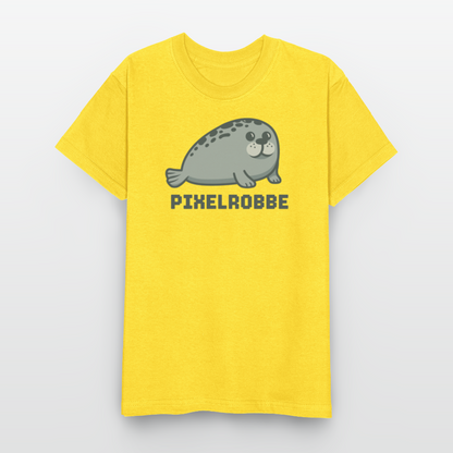 T-Shirt Pixelrobbe - Gelb