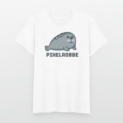 T-Shirt Pixelrobbe - Weiß