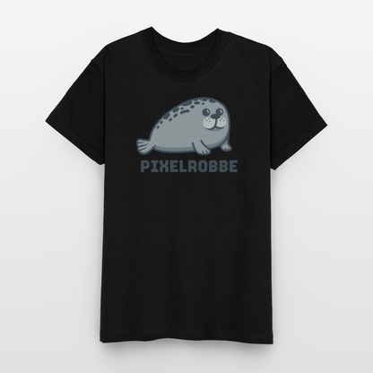 T-Shirt Pixelrobbe - Schwarz